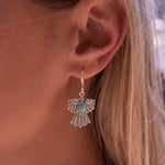 Turquoise Earrings ~ Bird ~ Eagle ~ Gemstone ~ Dangle ~ Sterling Silver 925 ~ Jewelry ~ Blue ~ Handmade ~ Natural~ December Birthstone~ME032