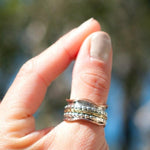 Embau Meditation Ring ~  Sterling Silver 925 & Copper & Bronze ~MS009 - Maresia Jewelry