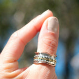 Embau Meditation Ring ~  Sterling Silver 925 & Copper & Bronze ~MS009 - Maresia Jewelry