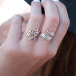 Empty Lotus Flower Ring ~ Sterling Silver 925 ~MR112 - Maresia Jewelry
