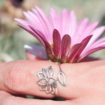 Empty Lotus Flower Ring ~ Sterling Silver 925 ~MR112 - Maresia Jewelry