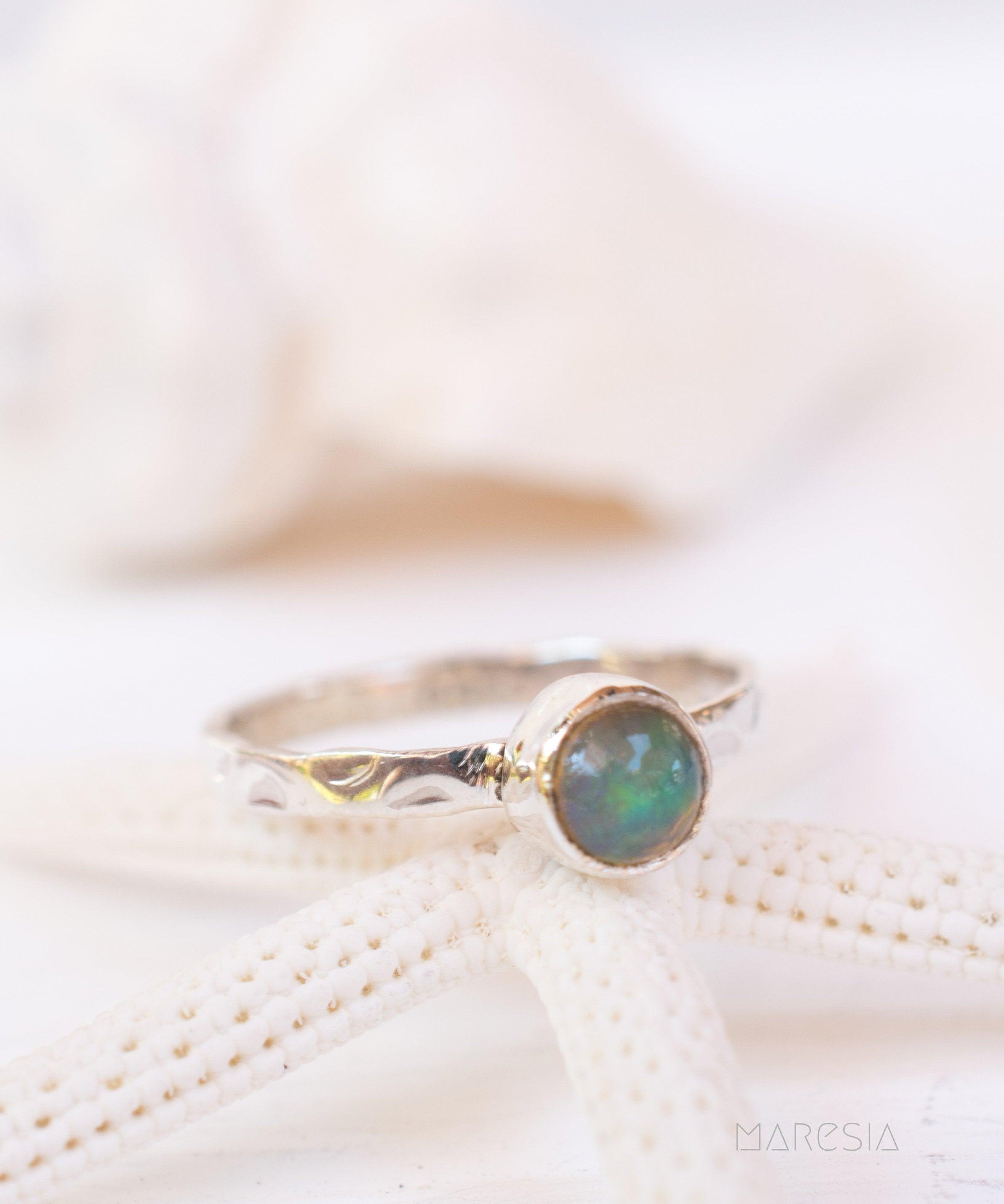 Ethiopian Opal Ring ~ Sterling Silver 925 ~ MR209 - Maresia Jewelry