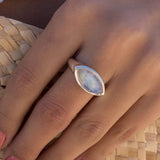 Moonstone Ring ~ Sterling Silver 925 ~ Handmade ~ Gemstone ~ Statement ~ Everyday ~ Hippie ~Bohemian~June Birthstone~ MR266