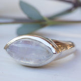 Moonstone Ring ~ Sterling Silver 925 ~ Handmade ~ Gemstone ~ Statement ~ Everyday ~ Hippie ~Bohemian~June Birthstone~ MR266