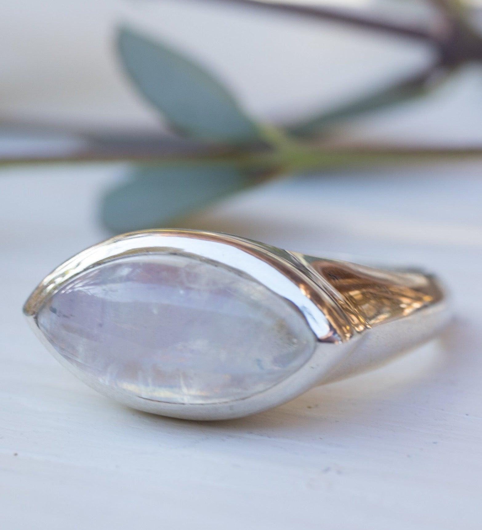 Moonstone Ring ~ Sterling Silver 925 ~ Handmade ~ Gemstone ~ Statement ~ Everyday ~ Hippie ~Bohemian~June Birthstone~ MR266