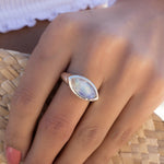 Moonstone Ring ~ Sterling Silver 925 ~ Handmade ~ Gemstone ~ Statement ~ Everyday ~ Hippie ~Bohemian~June Birthstone~ MR266