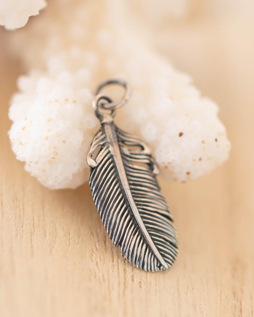 Feather Pendant ~ Sterling Silver ~ SMP053 - Maresia Jewelry