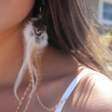 Feather Turquoise Earrings ~ Sterling Silver 925 - Maresia Jewelry