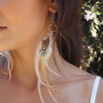 Feather Turquoise Earrings ~ Sterling Silver 925 - Maresia Jewelry