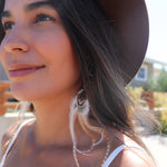 Feather Turquoise Earrings ~ Sterling Silver 925 - Maresia Jewelry