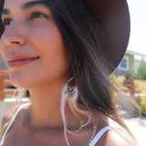 Feather Turquoise Earrings ~ Sterling Silver 925 - Maresia Jewelry