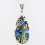 Feliz Pendant ~ Abalone or Coral ~ Sterling Silver 925 - Maresia Jewelry