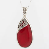 Feliz Pendant ~ Abalone or Coral ~ Sterling Silver 925 - Maresia Jewelry