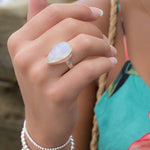 Floripa Moonstone Ring ~ Sterling Silver 925 ~ MR192 - Maresia Jewelry