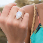 Floripa Moonstone Ring ~ Sterling Silver 925 ~ MR192 - Maresia Jewelry
