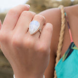 Floripa Moonstone Ring ~ Sterling Silver 925 ~ MR192 - Maresia Jewelry