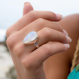 Floripa Moonstone Ring ~ Sterling Silver 925 ~ MR192 - Maresia Jewelry