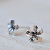 Flower Stud Earrings ~ Sterling Silver 925 ~ SME080 - Maresia Jewelry