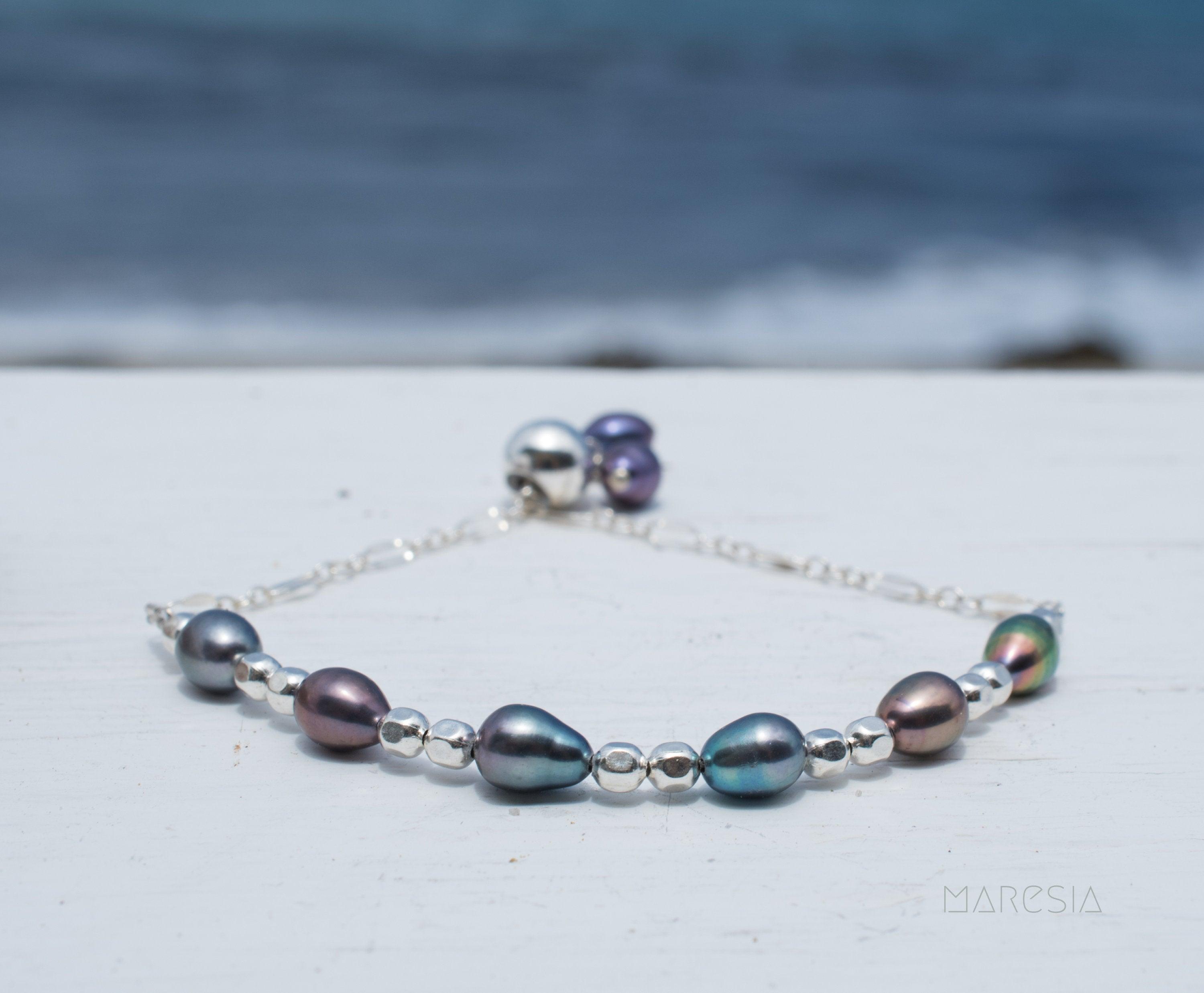 Fresh Water Peacock Pearl Bracelet ~ Gold Filled or Sterling Silver 925 ~ MB009 - Maresia Jewelry