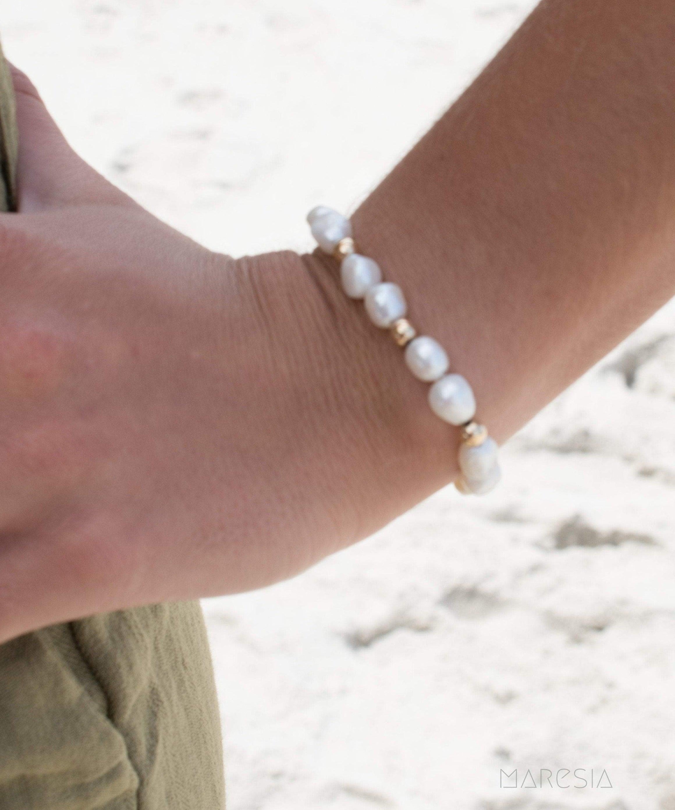 Fresh Water Pearl Bracelet ~Gold Filled or Sterling Silver 925 ~ MB013 - Maresia Jewelry