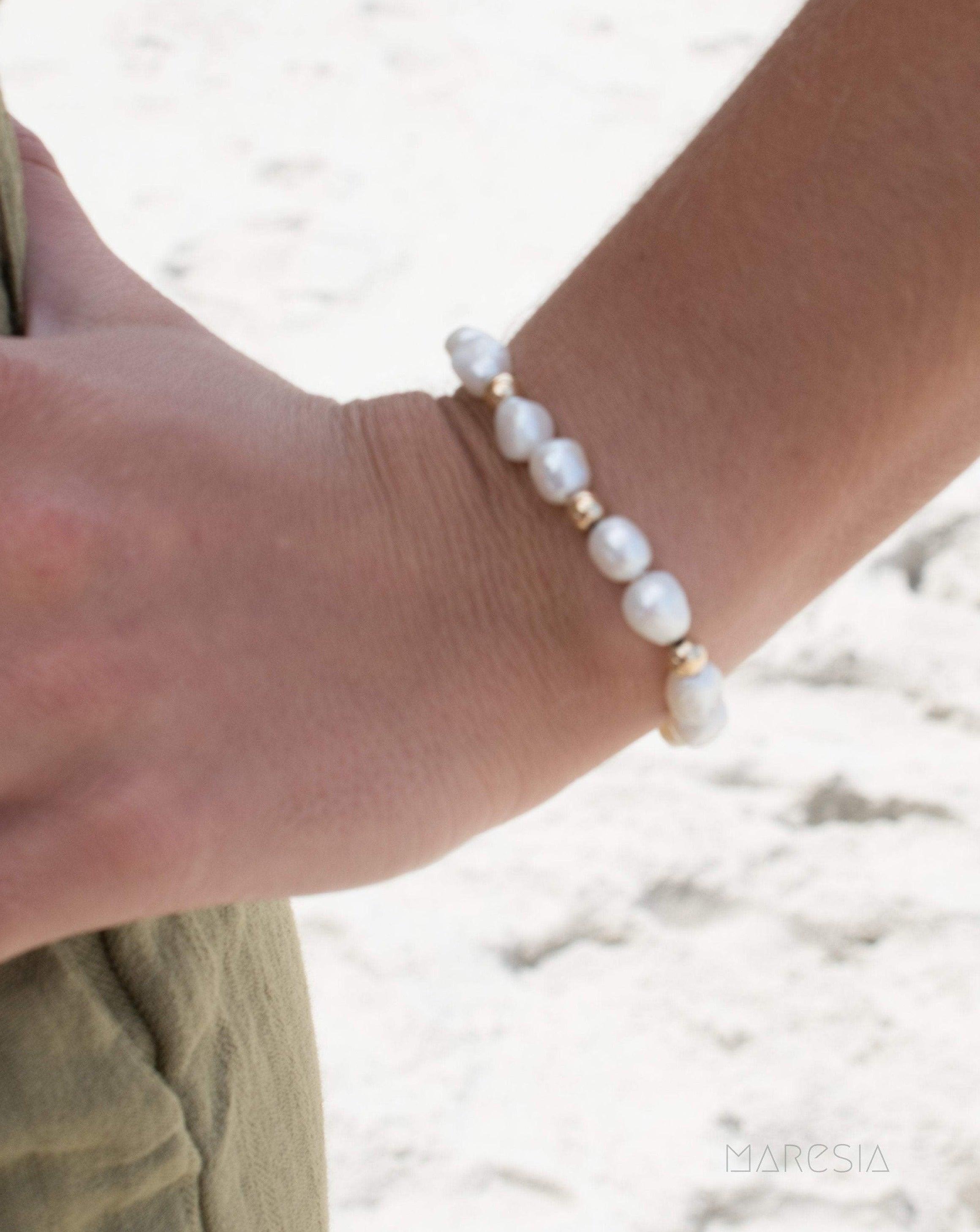 Fresh Water Pearl Bracelet ~Gold Filled or Sterling Silver 925 ~ MB013 - Maresia Jewelry