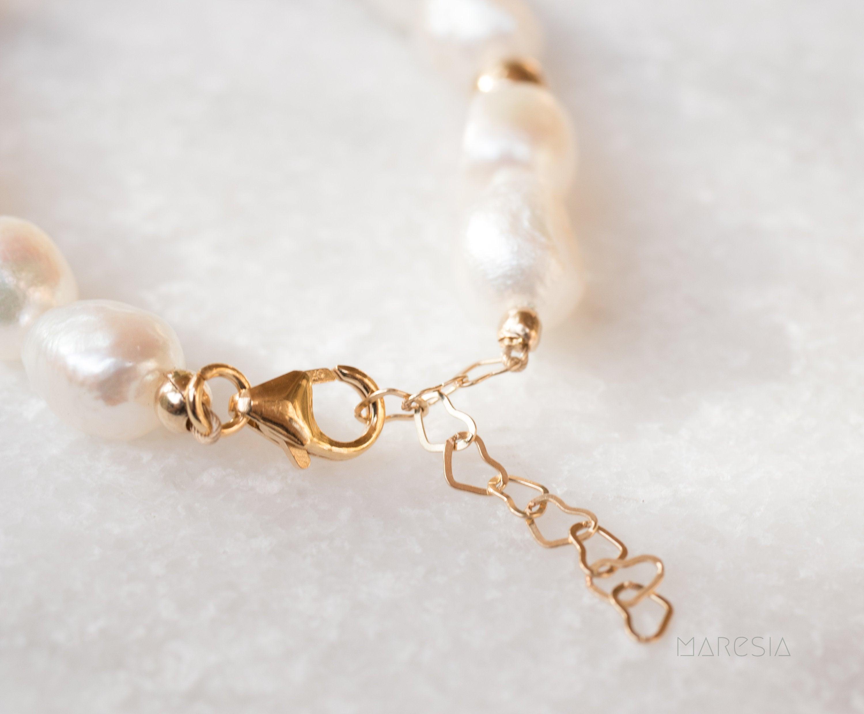 Fresh Water Pearl Bracelet ~Gold Filled or Sterling Silver 925 ~ MB013 - Maresia Jewelry