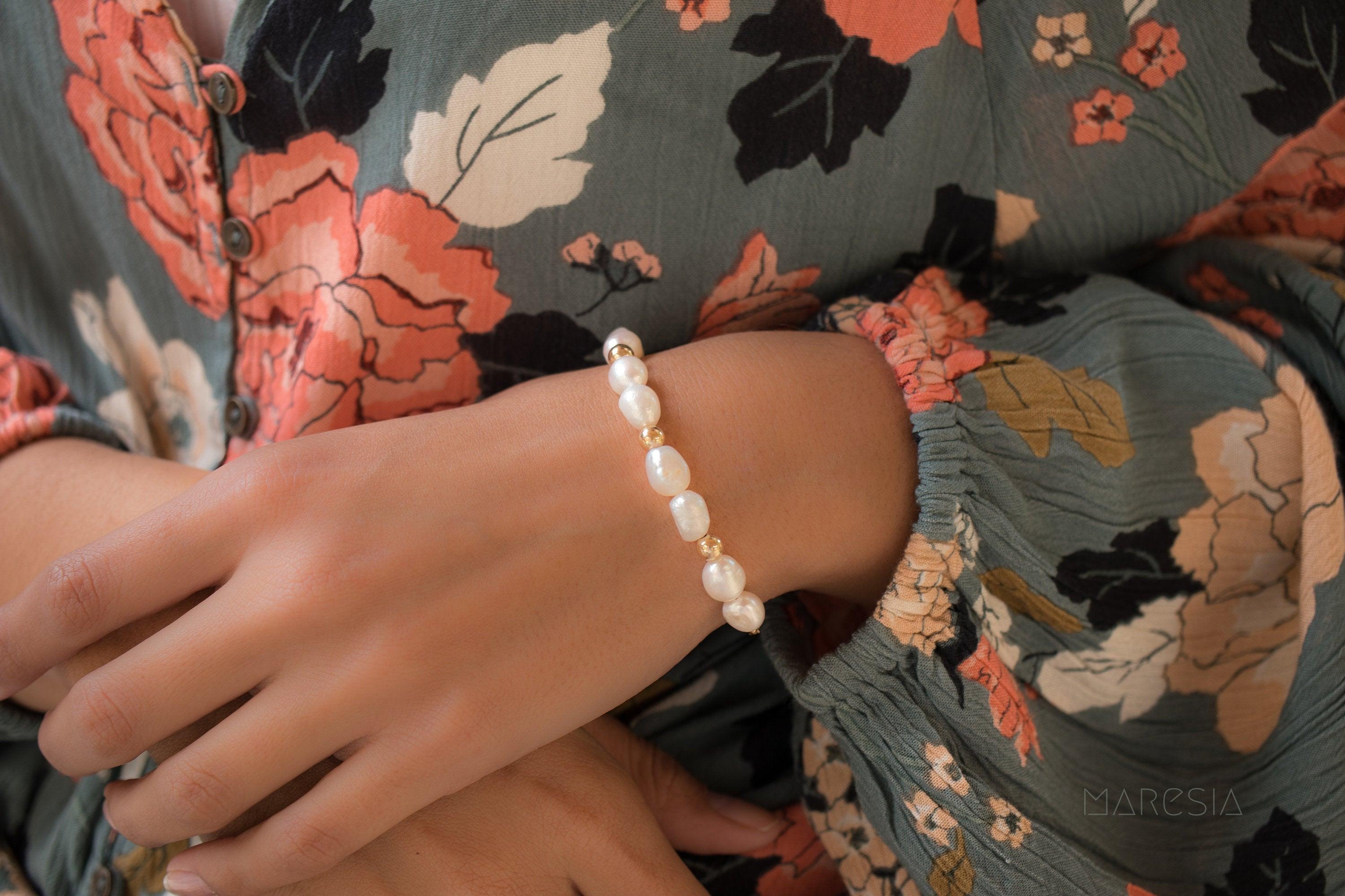 Fresh Water Pearl Bracelet ~Gold Filled or Sterling Silver 925 ~ MB013 - Maresia Jewelry