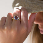 Amethyst Gold Ring ~ 18k Gold Plated ~ - Maresia Jewelry