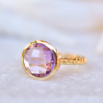 Gabi Amethyst Gold Ring ~ 18k Gold Plated ~ SMR111 - Maresia Jewelry