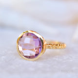 Gabi Amethyst Gold Ring ~ 18k Gold Plated ~ SMR111 - Maresia Jewelry