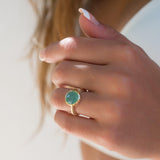 Aqua Chalcedony Gold Ring ~ 18k Gold Plated ~ - Maresia Jewelry