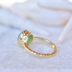 Gabi Aqua Chalcedony Gold Ring ~ 18k Gold Plated ~SMR106 - Maresia Jewelry