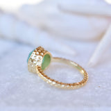 Gabi Aqua Chalcedony Gold Ring ~ 18k Gold Plated ~SMR106 - Maresia Jewelry