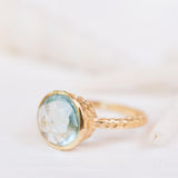 Gabi Blue Topaz Ring ~ 18k Gold Plated ~ SMR113 - Maresia Jewelry