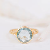 Gabi Blue Topaz Ring ~ 18k Gold Plated ~ SMR113 - Maresia Jewelry
