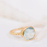 Gabi Blue Topaz Ring ~ 18k Gold Plated ~ SMR113 - Maresia Jewelry
