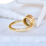 Gabi Rainbow Labradorite Tear Drop Ring ~ 18k Gold Plated ~ SMR105 - Maresia Jewelry