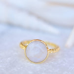 Gabi Rainbow Moonstone Ring ~ 18k Gold Plated ~ SMR107 - Maresia Jewelry