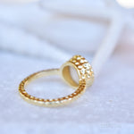 Gabi Rainbow Moonstone Ring ~ 18k Gold Plated ~ SMR107 - Maresia Jewelry
