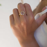Gabi Rose Quartz Gold Ring ~ 18k Gold Plated ~ SMR110 - Maresia Jewelry