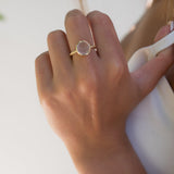 Gabi Rose Quartz Gold Ring ~ 18k Gold Plated ~ SMR110 - Maresia Jewelry