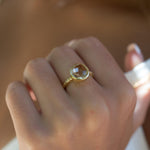 Gabi Yellow Topaz hydro Gold Ring ~ 18k Gold Plated ~ SMR109 - Maresia Jewelry