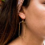 Giovana Rectangular Earrings ~Gold Plated or Silver Plated ~ SME025 - Maresia Jewelry