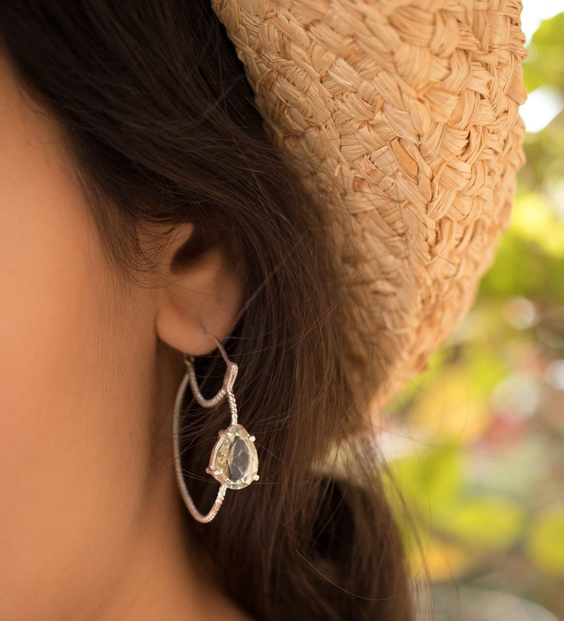 Green Amethyst Earrings ~ Sterling Silver 925 ~  ME092 - Maresia Jewelry