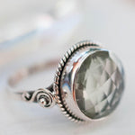 Green Amethyst Ring ~ Sterling Silver 925 ~MR124 - Maresia Jewelry