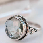 Green Amethyst Ring ~ Sterling Silver 925 ~MR124 - Maresia Jewelry