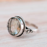 Green Amethyst Ring ~ Sterling Silver 925 ~MR124 - Maresia Jewelry