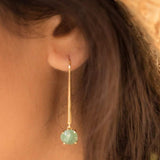 Green Aventurine Earrings ~ 18k Gold Plated~ ME091 - Maresia Jewelry