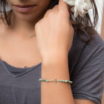 Green Jasper Bracelet ~ Gold Filled or Sterling Silver 925 ~ MB002 - Maresia Jewelry