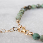 Green Jasper Bracelet ~ Gold Filled or Sterling Silver 925 ~ MB002 - Maresia Jewelry